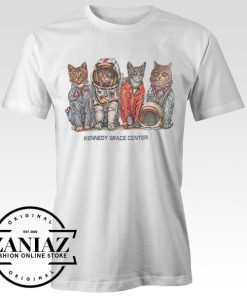 Tshirt Cute Kennedy Space Cats Custom Tees Womens and Mens Size S-3XL