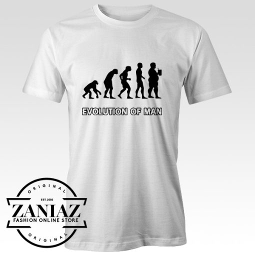 Buy Tshirt Evolution Man Beer Size S-3XL