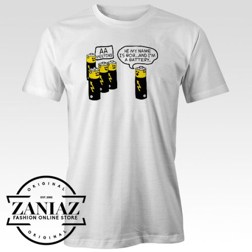 Battery Funny Tee Shirts