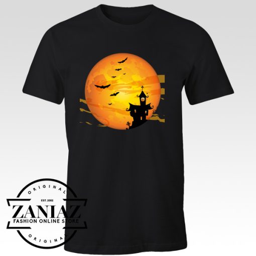 Cheap Halloween Full Moon T-shirt