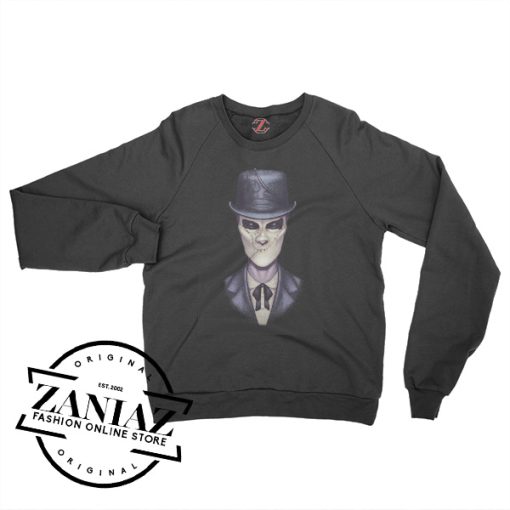 Cheap Halloween Slender Man Sweatshirt Crewneck Size S-3XL