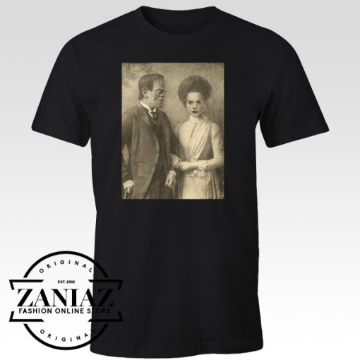 Halloween Mr and Mrs Frankenstein T-shirt