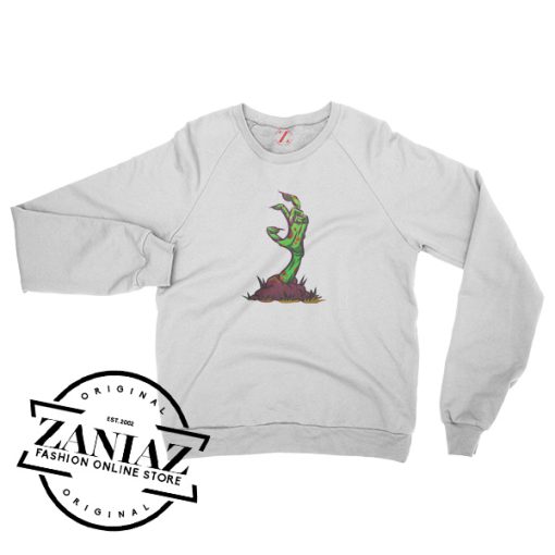 Zombie Hand Horror Halloween Sweatshirt Crewneck Size S-3XL