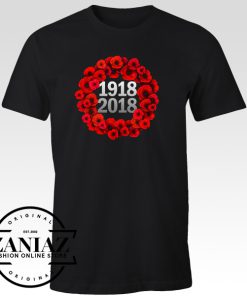 World War 1 Centennial Poppy Wreath T-shirt