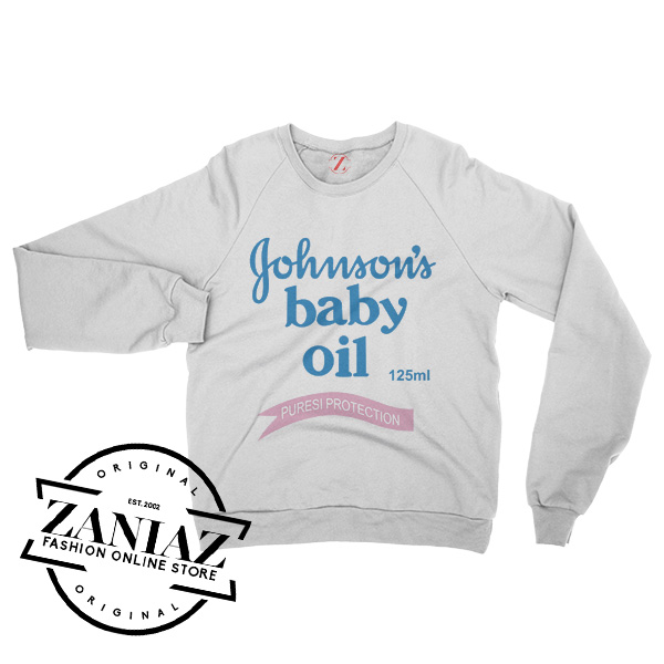 johnson's baby oil sweatshirt