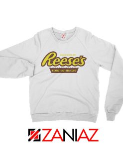 Reeses Peanut Butter Cups White Sweatshirt Hershey Funny Size S-3XL