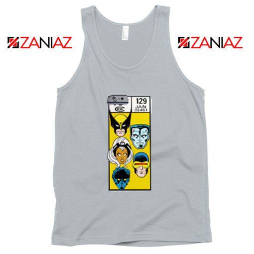 Marvel X Men Tank Top Funny Cheap Comic Book 129 Jan Tank Top Grey