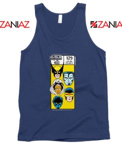 Marvel X Men Tank Top Funny Cheap Comic Book 129 Jan Tank Top Navy Blue