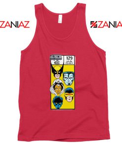 Marvel X Men Tank Top Funny Cheap Comic Book 129 Jan Tank Top Red