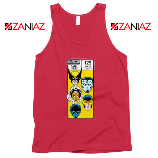 Marvel X Men Tank Top Funny Cheap Comic Book 129 Jan Tank Top Red