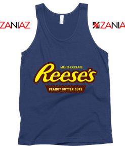 Reeses Peanut Butter Cups Navy Tank Top Reeses Logo Tank Top