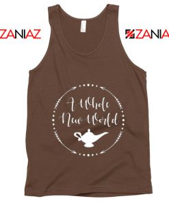 A Whole New World Disney Tank Top Aladdin Jasmine Tank Top Brown