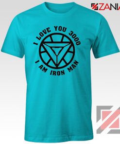 Avengers Endgame T Shirt I love You 3000 Times Tony Stark T-Shirt Light Blue