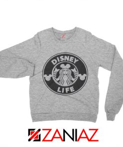 Cheap Disney Starbucks Coffee Sweatshirt Cute Disney Sweatshirt Grey