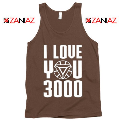 Tony Stark Avengers Endgame I love You 3000 Times Tank Top Brown