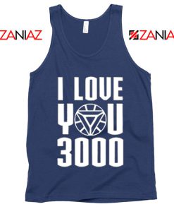 Tony Stark Avengers Endgame I love You 3000 Times Tank Top Navy