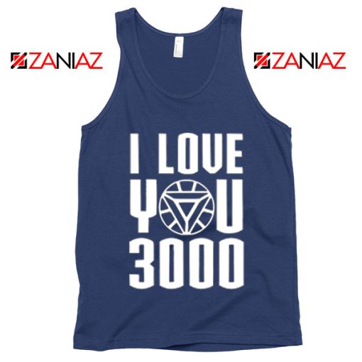 Tony Stark Avengers Endgame I love You 3000 Times Tank Top Navy