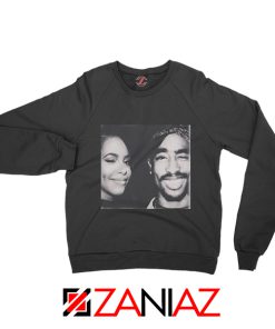 2Pac American Rapper Sweatshirt Tupac And Aaliyah Sweatshirt Black