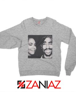 2Pac American Rapper Sweatshirt Tupac And Aaliyah Sweatshirt Grey