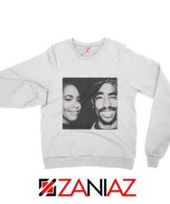 2Pac American Rapper Sweatshirt Tupac And Aaliyah Sweatshirt White