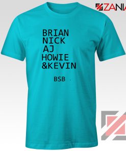 Backstreet Boys Band Names Shirt Members BSB Tshirt Size S-3XL Light Blue