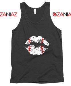 Baseball Lips Cheap Tank Top Baseball Fan Tank Top Size S-3XL Black