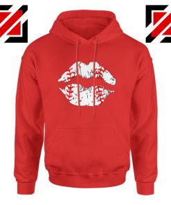 Baseball Lips Hoodie Baseball Women's Best Hoodie Red