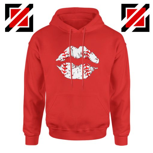 Baseball Lips Hoodie Baseball Women's Best Hoodie Red