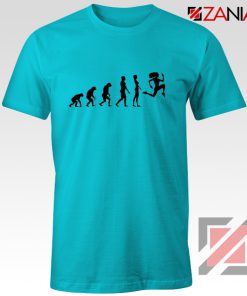 Be 100 Evolution T-shirt Womens Funny Workout Shirt Size S-3XL Light Blue