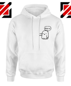 Boo Halloween Hoodie Ghost Movie Best Hoodie Size S-2XL White