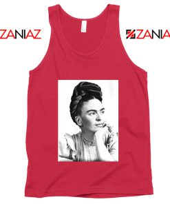 Cheap Frida Kahlo Paintings Tank Top Mexican Gift Tank Top Red