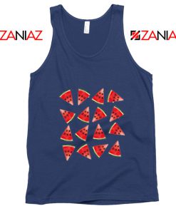 Cheap Watermelon Tank Top Funny Fruit Tank Top Summer Gift Navy Blue