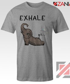 Elephant Exhale T-shirt Funny Animal Shirt Funny Elephant Exhale T-shirt Sport Grey