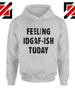 Feeling IDGAF Today Funny Unisex Hoodies Women Offensive Hoodie Sport Grey