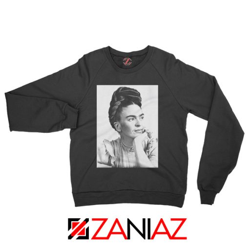 Frida Kahlo Woman Sweatshirt Mexican Christmas Sweatshirt Black