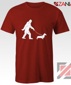 Funny Dachshund Shirt Dachshund Bigfoot T-shirt Cute Dachshund Gift Red