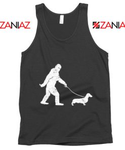 Funny Dachshund Tank Top Dachshund Bigfoot Tank Top Cute Gift Black