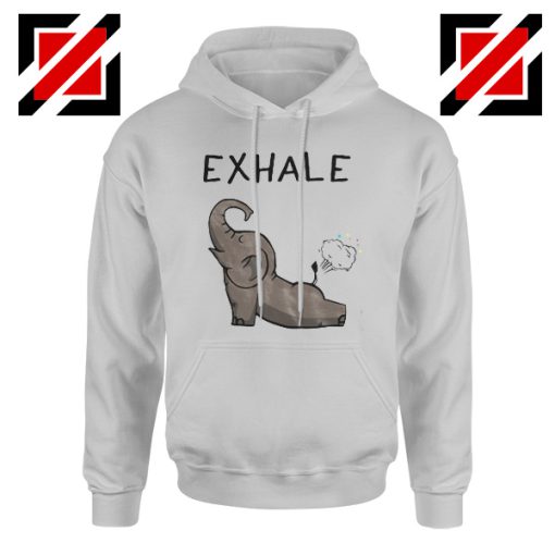 Funny Elephant Hoodie Animal Christmas Gift Hoodie Grey