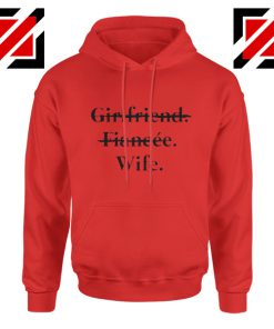 Girlfriend Fiancée Wife Hoodie Gift Wedding Best Clothing Red