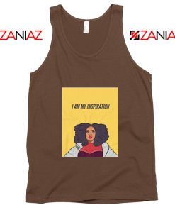 I Am My Inspiration Best Tank Top Lizzo American Songwriter Brown