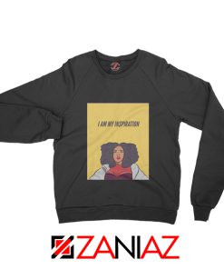 I Am My Inspiration Sweatshirt Lizzo American Singer Sweatshirt Black