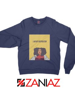 I Am My Inspiration Sweatshirt Lizzo American Singer Sweatshirt Navy