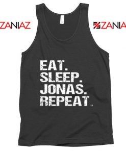 Jonas Brothers Tank Top Eat Sleep Jonas Repeat Jonas Tank Top Black