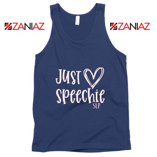 Just Speechie SLP Tank Top Teacher Gift Tank Top School Navy Blue