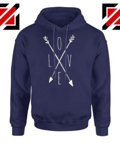 Love Cross Arrows Valentines Day Hoodies Gift Hoodies With Love Navy Blue