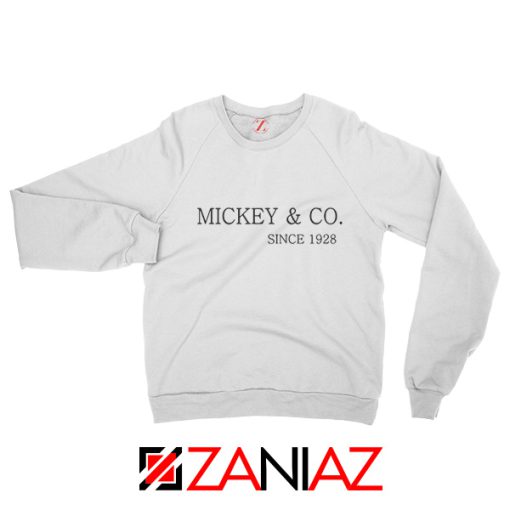 Mickey Sweatshirt Funny Animal Cartoon Sweatshirt Unisex Adult White