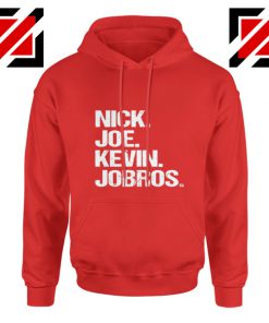 Nick Joe Kevin Jonas Jobros Hoodie Concert Jonas Brothers Hoodie Red