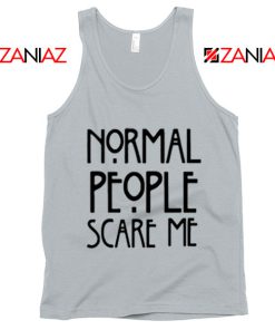 People Scare Me Tank Top Horror Story Funny Tank Top Cheap Unisex New Silver