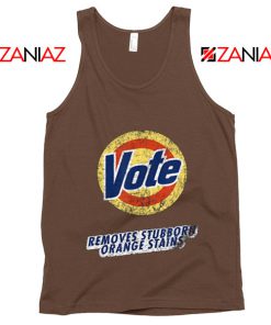 Resistance Anti Trump Tank Top Funny Vote Removes Trump Tank Top Navy Brown