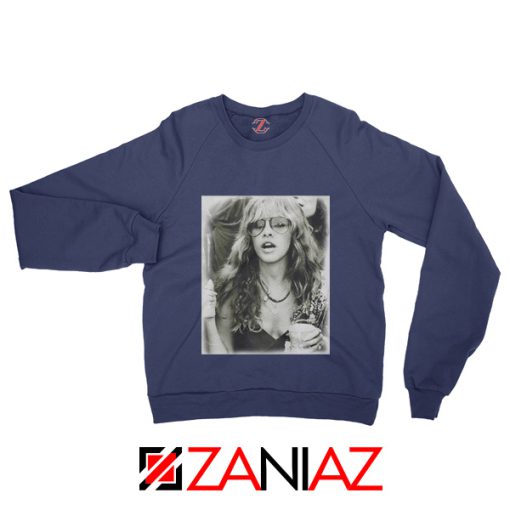 Stevie Nicks Sweatshirt Rock Music Navy